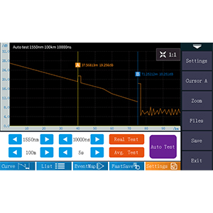 مجموعة أدوات الألياف OTDR اختبار الألياف البصرية 1310/1550nm 26/24dB مجموعة اختبار 500m-100Km 4