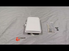 4 منفذ مقاوم للأشعة فوق البنفسجية والطقس FTTH ألياف نهاية مربع 4 الألياف SC حائط الصعود مربع