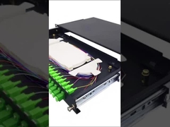 1U 19 بوصة رف المنزلق جبل الألياف البصرية لوحة التصحيح 12 منفذ LC مزدوج الدرج ODF