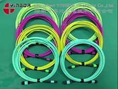 كابل MPO 400G سلك توصيل MPO إلى MPO أنثى OM3 16 ليف من النوع B بطول 5 أمتار