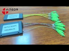 موصل تقسيم PLC من الألياف الضوئية بنظام ABS مع كابل SC APC 0.9 مم