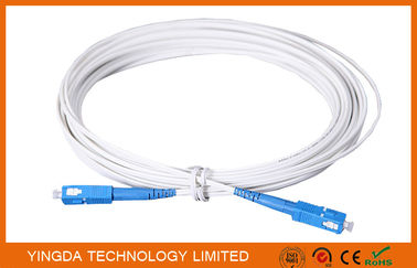شراء في الأماكن المغلقة FTTH الألياف البصرية التصحيح الحبل 3M مع SC / UPC موصلات FRP الأعضاء القوة التصنيع عبر الإنترنت
