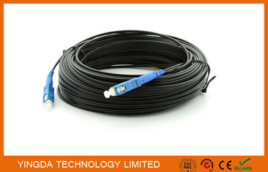 شراء الصلب FTTH الألياف البصرية التصحيح الحبل واحدة الوضع SC موصل البسيط 200M الأسود التصنيع عبر الإنترنت