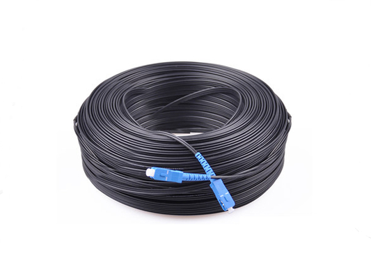 شراء FTTH الشكل 8 كابل إسقاط الألياف البصرية التصحيح الحبل موصل SC 200M أسود 2.0 * 3.0 مم التصنيع عبر الإنترنت