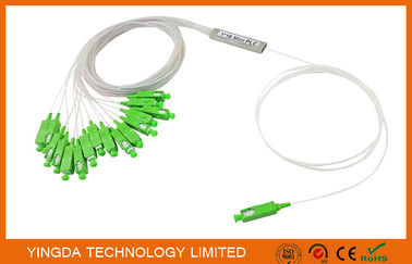 شراء FTTH البصرية الفاصل 1/16، 1x16 SC / APC Blockless PLC الفاصل واحدة الوضع 900um LSZH التصنيع عبر الإنترنت