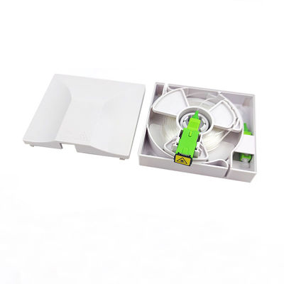 شراء FTTH ABS الداخلي 1 Core SC Adapter Fiber Optical Rosette Box ABS مربع الألياف البيضاء التصنيع عبر الإنترنت