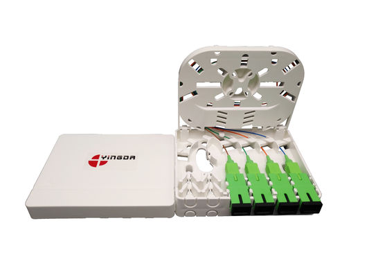 شراء صندوق إنهاء الألياف البصرية 4Cores مع مساحة كبيرة لتخزين الاندماج الألياف مع DIN PTO السكك الحديدية التصنيع عبر الإنترنت