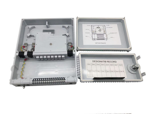 شراء 16ports FTTH 1*8 PLC Splitter صندوق التوزيع البصري IP65 إندونيسيا الاتصالات 2 أبواب رمادي التصنيع عبر الإنترنت