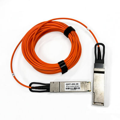 شراء 40 جيجابايت في الثانية كابل QSFP+ AOC النشط للنور متعدد الوسائط OM2 1m 3m 5m 7m كابل SFP لمسافات قصيرة التصنيع عبر الإنترنت