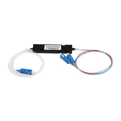 شراء وحدة ABS WDM FWDM مقرنة 1*2 مع موصل SC UPC كابل 0.9 مم التصنيع عبر الإنترنت