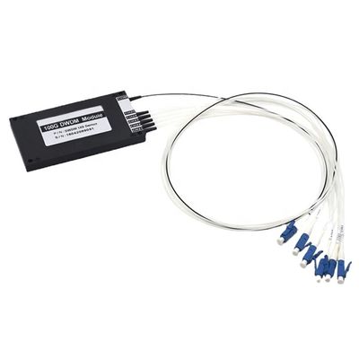 شراء 100 جيجاهرتز 1×5 DWDM Mux/Demux AWG 40 قناة C-Band مع وحدة صندوق ABS بلاستيكية من الألياف المفردة LC/UPC التصنيع عبر الإنترنت
