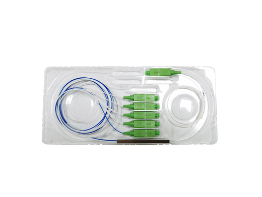 شراء سعر المصنع FTTH غير متوازن 1*5 مقسم PLC صغير من النوع موصل SC طاقة اتصالات الألياف الضوئية لأنظمة الشبكات الضوئية التصنيع عبر الإنترنت
