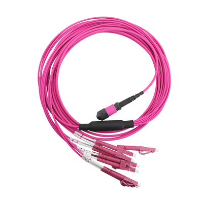 شراء سلك التصحيح MPO MPO-LC MPO/MTP إلى 6 × LC UPC Duplex 12 Fibers OM4 MM نوع A سلك التصحيح المتقطع 5 متر 10 متر التصنيع عبر الإنترنت