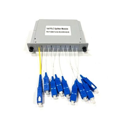 شراء New Fiber Optic PLC Splitter Plug-in type 1x8 LGX box card insert with SC/UPC Connector module in Telecommunication systems التصنيع عبر الإنترنت