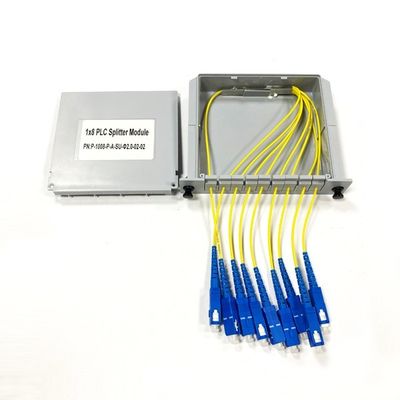 شراء 1x32 Optical Fiber PLC Splitter High Channel Isolation Minimizing Signal Interference in Fiber Optic Network Applications التصنيع عبر الإنترنت