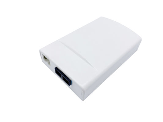 شراء 2 Core Mini FTTH Fiber Optic Distribution Wall Outlet Faceplate ABS بلاستيك أبيض التصنيع عبر الإنترنت