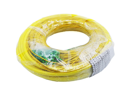 شراء 48 نواة GJFJV مجموعة الألياف البصرية المنتهية مسبقًا 2.0 مم حزمة التصحيح الحبل LC APC LSZH Corning Yellow التصنيع عبر الإنترنت