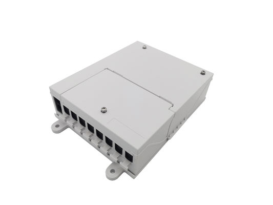 شراء IP54 صندوق إنهاء مقسم الألياف البصرية 1X8 PLC مقرن SC Auto Shutter Adapter ABS أبيض التصنيع عبر الإنترنت