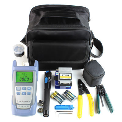 شراء FTTH Tool kit طقم إنهاء الألياف البصرية الميكانيكية ، مقياس طاقة الألياف الساطور التصنيع عبر الإنترنت