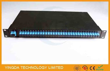 شراء في الأماكن المغلقة الفاصل وحدة الرف 2 * 32 SC1U 19 "إطار توزيع الألياف الضوئية مجلس الوزراء 9/125 أم التصنيع عبر الإنترنت