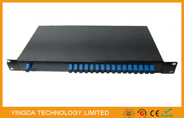 شراء الإي بي PLC الألياف البصرية الخائن السلطة 1x16 1260-1650nm في 19 "الرف كابل جبل 2mm في ن خ التصنيع عبر الإنترنت