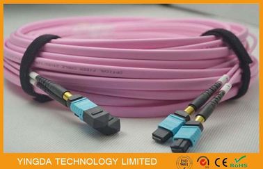 شراء مركز البيانات وضع موضوع الخطة المتوسطة الأجل MPO كابل Om4 شقة، الألياف البصرية التصحيح الجمعية كابل التصنيع عبر الإنترنت