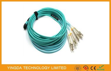 شراء MPO- 8 LC 3 الخطة المتوسطة الأجل MPO الكابل التصحيح الحبل مع QSFP + SR4 أجهزة الإرسال والاستقبال الضوئية التصنيع عبر الإنترنت