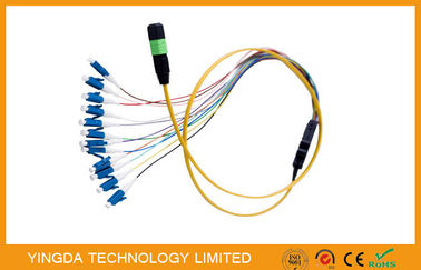 شراء البسيط كابلات الألياف، MPO / MTP - LC تسخير التصحيح الحبل كابل 0.9mm وSM التصنيع عبر الإنترنت