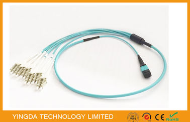 شراء 100G OM3-300 QSFP كابل الخطة الرئيسية للعمليات الخطة متوسطة الأجل مع 6 × LC دوبلكس Uniboot موصل أكوا التصنيع عبر الإنترنت
