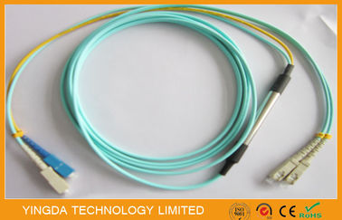 شراء SC- SC الوضع تكييف التصحيح الحبل دوبلكس 50 / 125um OM3 10G كابلات الالياف البصرية التصنيع عبر الإنترنت