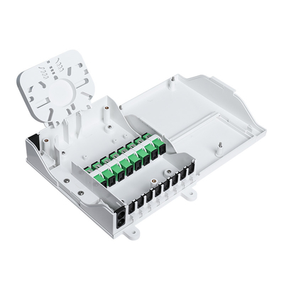 شراء صندوق إنباص الألياف البصرية داخلي NAP مع وصلات 1x8 الفاصل الأبيض FTTH SC / UPC التصنيع عبر الإنترنت
