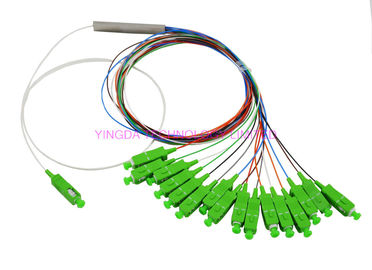 Broadband FTTH Splitter Coupler 1 x 16,1:16 Fiber Optic PLC Splitter Ribbon 900um SC APC Connectors