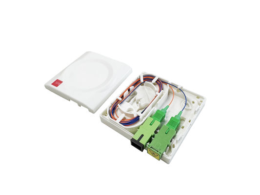 الصندوق 2Cores ABS الحجم المدمج لسهولة التثبيت منفذ الجدار البصري