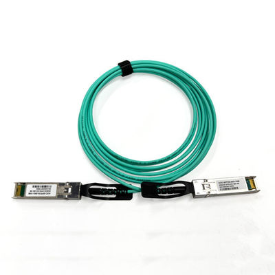 25G SFP28 كابلات بصرية نشطة 50/125 OM3 MM 3.0mm كابل AOC Aqua Color 10 Mts