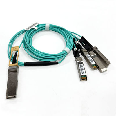 كابل 100G AOC كابل 100G QSFP28 إلى 4x25G SFP28 كابل بصري نشط 5M OM3