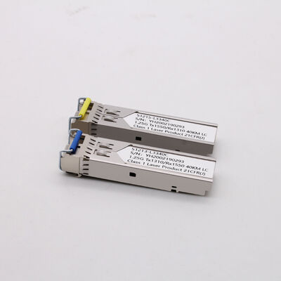 وحدة Sfp 1.25G 40km T1550 R1310 Sfp جهاز إرسال واستقبال Epon Sfp وحدة بصرية ألياف أحادية الوضع Sc شبكة Fttx حل